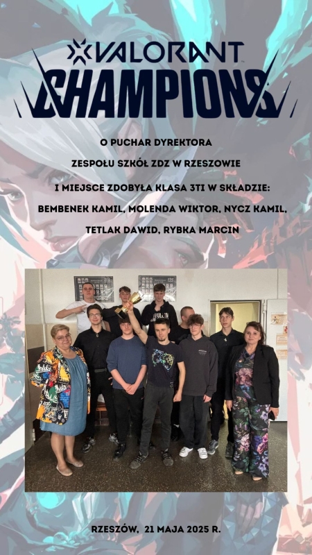 Turniej Valorant o Puchar Dyrektora Szkoły ZDZ w Rzeszowie!