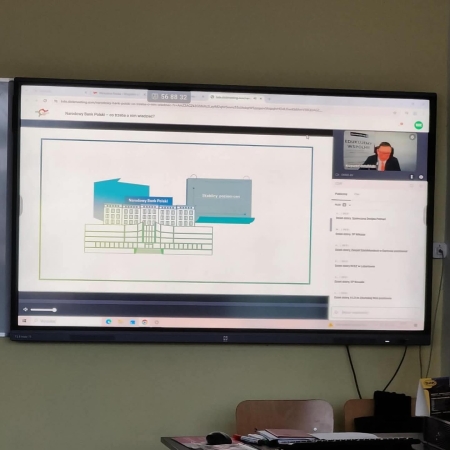 Lekcja BIZ z klasą 1EM, pt. Narodowy Bank Polski - co trzeba o nim wiedzieć? 